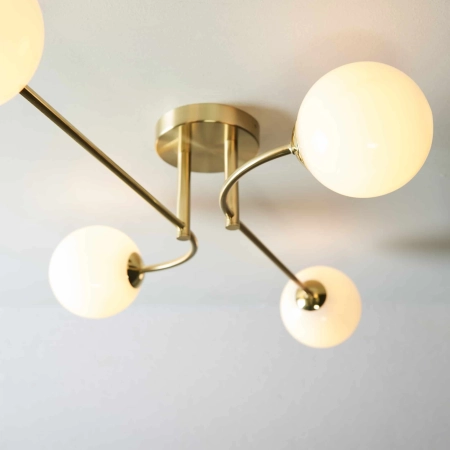 Lampa sufitowa złota 4-punktowa z kulistymi kloszami 75959 z serii Otto - Endon Lighting