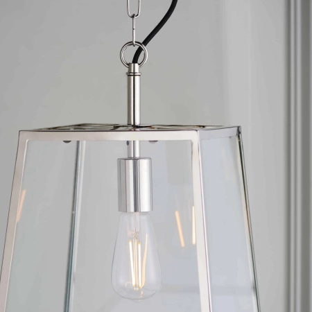 Lampa wisząca szklana srebrna 1-punktowa 76225 z serii HURST - Endon Lighting