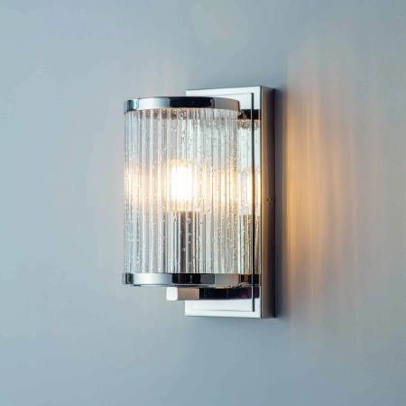 Kinkiet ścienny srebrny szklany cylindryczny 76259 z serii Easton - Endon Lighting