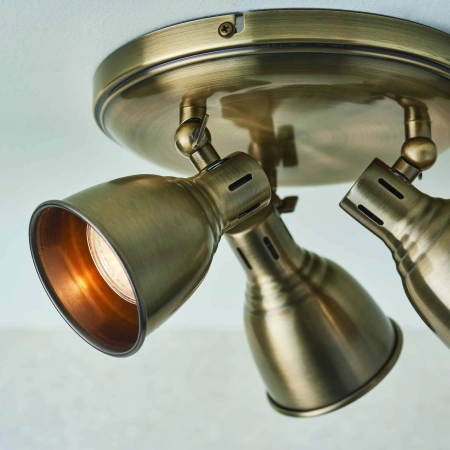Lampa sufitowa metalowa mosiężna 3-punktowa 76279 z serii Westbury - Endon Lighting