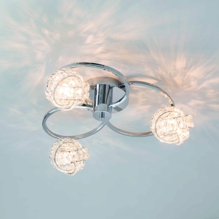 Lampa sufitowa chromowana 3-punktowa 46cm 76285 z serii Talia - Endon Lighting