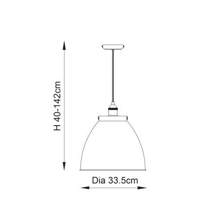 Lampa wisząca metalowa szara z mosiądzem 76327 z serii Franklin - Endon Lighting