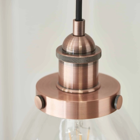 Lampa wisząca miedziana szklana 22,5cm 76332 z serii Hansen - Endon Lighting