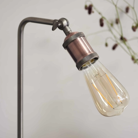 Lampa stołowa metalowa miedziana industrialna 76339 z serii HAL - Endon Lighting