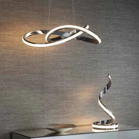 Lampa wisząca LED chromowana okrągła 66cm 76394 z serii ARIA - Endon Lighting