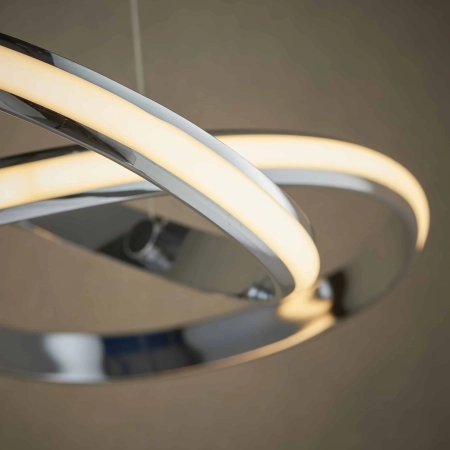 Lampa wisząca LED chromowana okrągła 66cm 76394 z serii ARIA - Endon Lighting