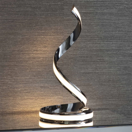 Lampa stołowa LED chromowana spiralna 45cm 76412 z serii Aria - Endon Lighting