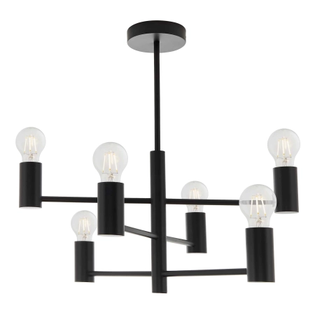 Lampa sufitowa metalowa czarna 6-punktowa 76502 z serii Studio - Endon Lighting