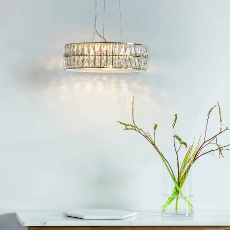 Lampa wisząca kryształowa chromowana 38cm 76513 z serii Verina - Endon Lighting
