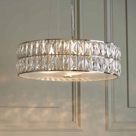 Lampa wisząca kryształowa chromowana 38cm 76513 z serii Verina - Endon Lighting