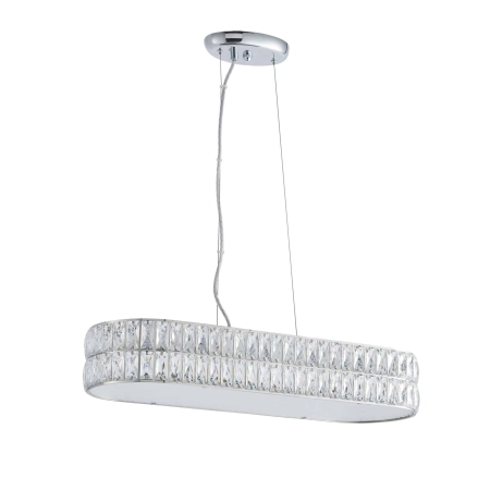 Lampa wisząca owalna kryształowa chromowana 67cm 76514 z serii Verina - Endon Lighting