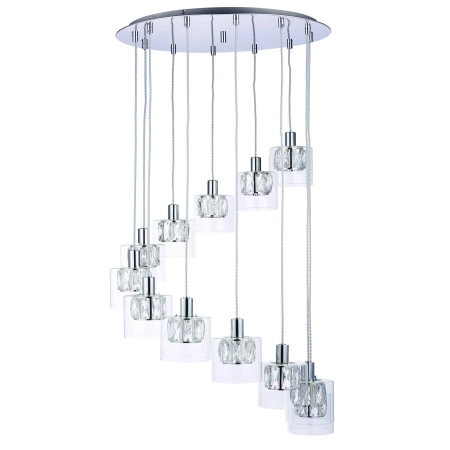 Lampa wisząca chromowana 12-punktowa 57cm 76518 z serii Verina - Endon Lighting