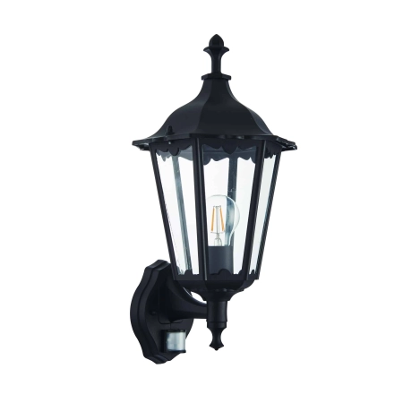 Kinkiet zewnętrzny czarny metalowy z czujnikiem ruchu 76548 z serii Burford - Endon Lighting