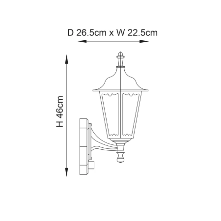 Kinkiet zewnętrzny czarny metalowy z czujnikiem ruchu 76548 z serii Burford - Endon Lighting