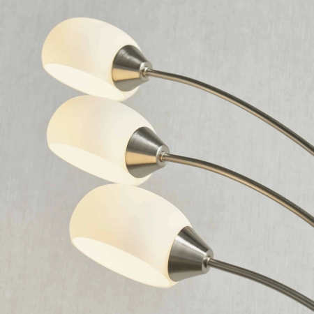 Lampa podłogowa metalowa srebrna 3-punktowa 76567 z serii Jaspa - Endon Lighting