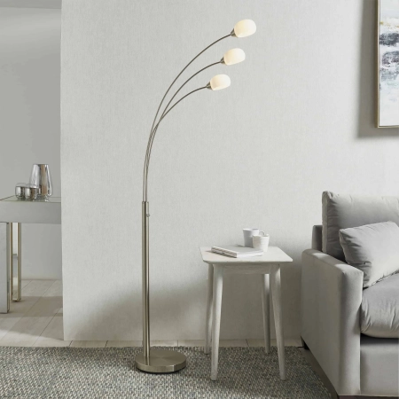 Lampa podłogowa metalowa srebrna 5-punktowa 76568 z serii JASPA - Endon Lighting