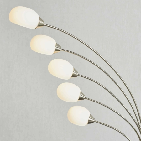 Lampa podłogowa metalowa srebrna 5-punktowa 76568 z serii JASPA - Endon Lighting