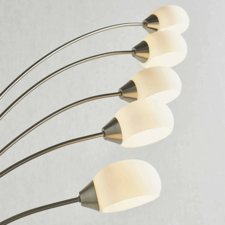 Lampa podłogowa metalowa srebrna 5-punktowa 76568 z serii JASPA - Endon Lighting