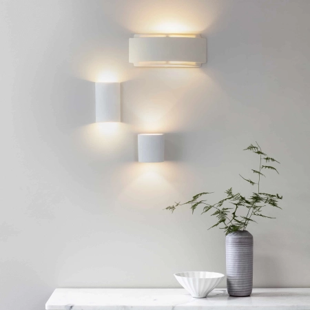 Kinkiet gipsowy biały półokrągły 76570 z serii GIANNA - Endon Lighting