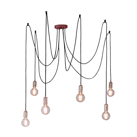 Lampa wisząca miedziana 6-punktowa 76580 z serii STUDIO - Endon Lighting