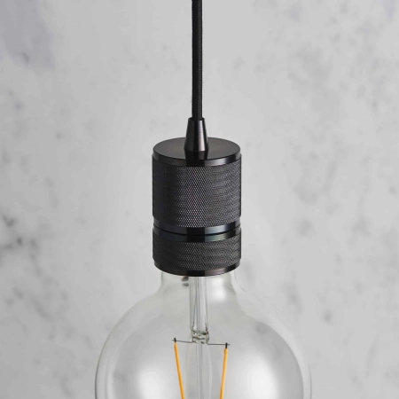 Lampa wisząca metalowa czarna 10cm 76586 z serii Urban - Endon Lighting
