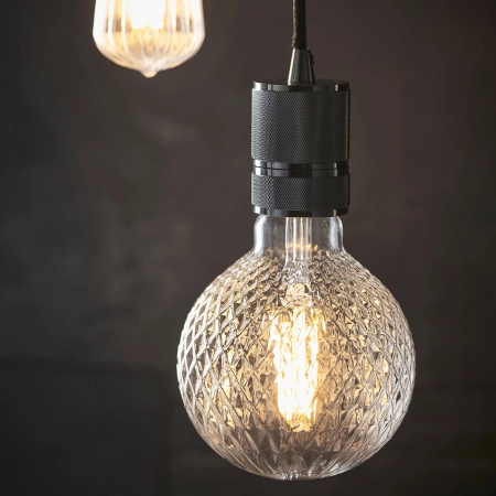 Lampa wisząca metalowa czarna 10cm 76586 z serii Urban - Endon Lighting