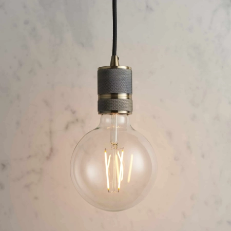 Lampa wisząca mosiężna industrialna 1-punktowa 76587 z serii Urban - Endon Lighting