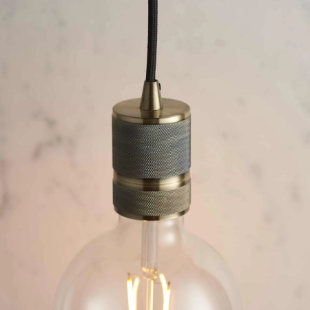 Lampa wisząca mosiężna industrialna 1-punktowa 76587 z serii Urban - Endon Lighting