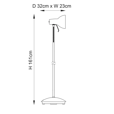 Lampa podłogowa metalowa mosiężna 161cm 76605 z serii AMALFI - Endon Lighting
