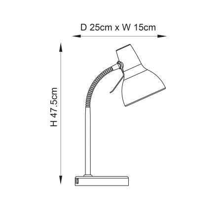 Lampa biurkowa metalowa mosiężna 47cm 76646 z serii Amalfi - Endon Lighting