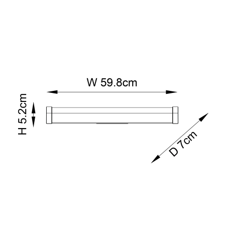 Kinkiet łazienkowy LED biały chromowany 60cm 76656 z serii Moda - Endon Lighting