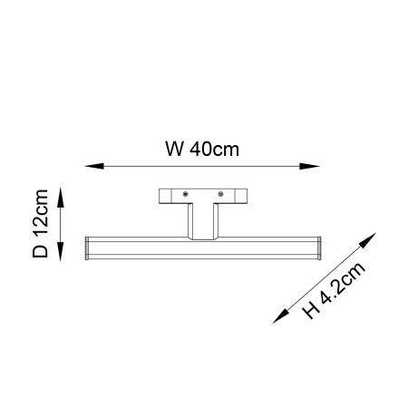 Kinkiet łazienkowy LED chromowany 40cm 76658 z serii Axis - Endon Lighting