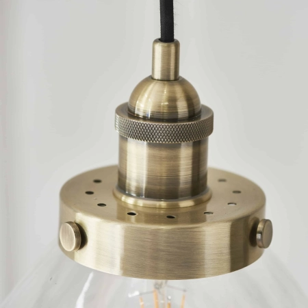 Lampa wisząca mosiężna szklana 1-punktowa 77272 z serii Hansen - Endon Lighting