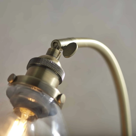 Lampa stołowa mosiężna ze szklanym kloszem 77859 z serii Hansen - Endon Lighting