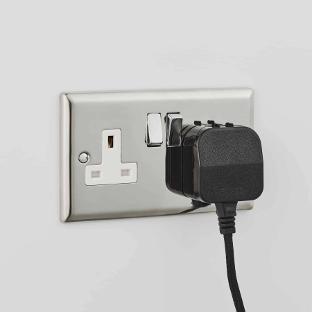 Kinkiet metalowy czarny z szarym abażurem 79500 z serii Carlson - Endon Lighting