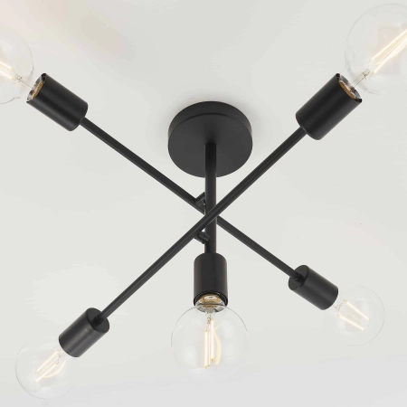 Lampa sufitowa czarna metalowa 5-punktowa 79502 z serii Studio - Endon Lighting