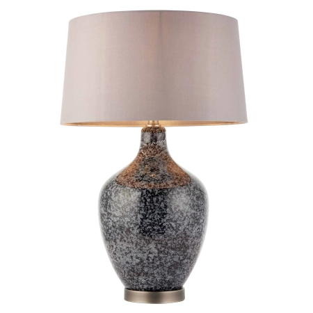 Lampa stołowa ceramiczna szaro-niebieska z abażurem 79842 z serii Ilsa - Endon Lighting