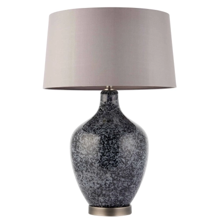 Lampa stołowa ceramiczna szaro-niebieska z abażurem 79842 z serii Ilsa - Endon Lighting