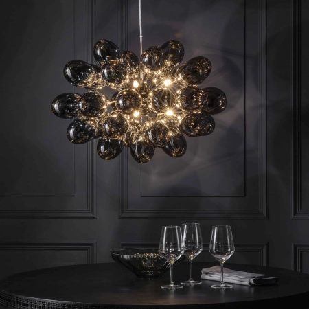 Lampa wisząca metalowa czarna 8-punktowa 72cm 80124 z serii Infinity - Endon Lighting
