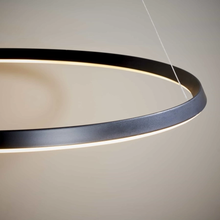 Lampa wisząca LED okrągła czarna 80cm 80628 z serii Staten - Endon Lighting