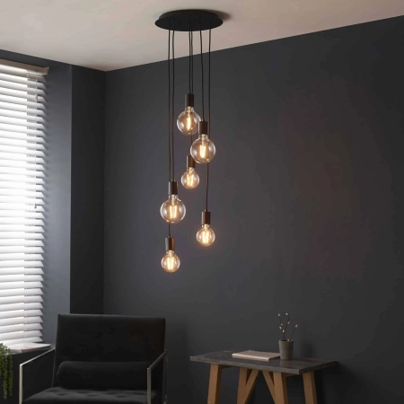 Lampa wisząca czarna metalowa 6-punktowa 81535 z serii Studio - Endon Lighting