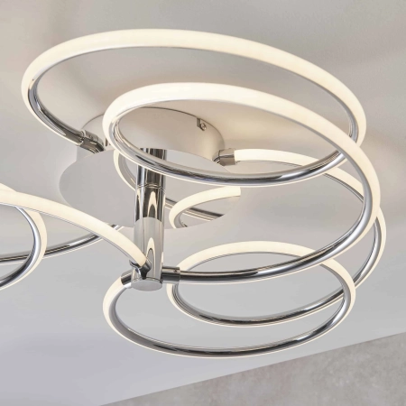 Plafon LED chromowany okrągły 60cm 81886 z serii Eterne - Endon Lighting