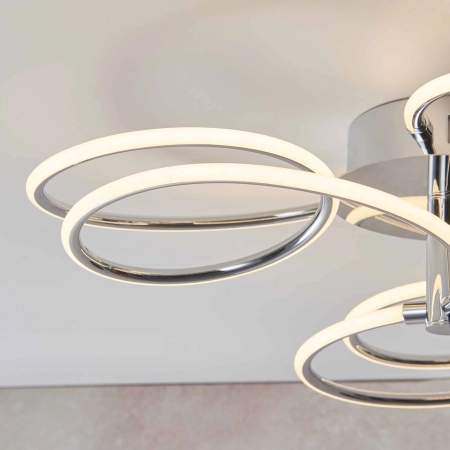 Plafon LED chromowany okrągły 60cm 81886 z serii Eterne - Endon Lighting