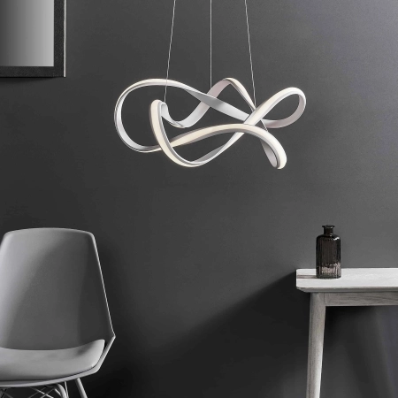 Lampa wisząca LED biała metalowa spiralna 63cm 81893 z serii SYNERGY - Endon Lighting