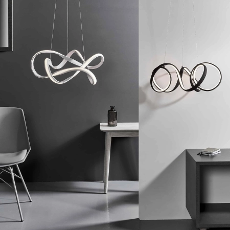 Lampa wisząca LED biała metalowa spiralna 63cm 81893 z serii SYNERGY - Endon Lighting