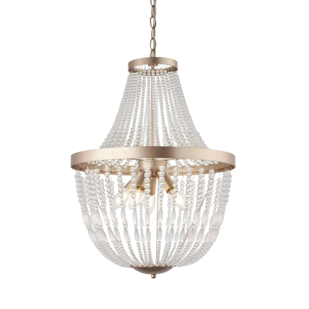 Lampa wisząca złota metalowa z koralikami 5-punktowa 81913 z serii Celine - Endon Lighting