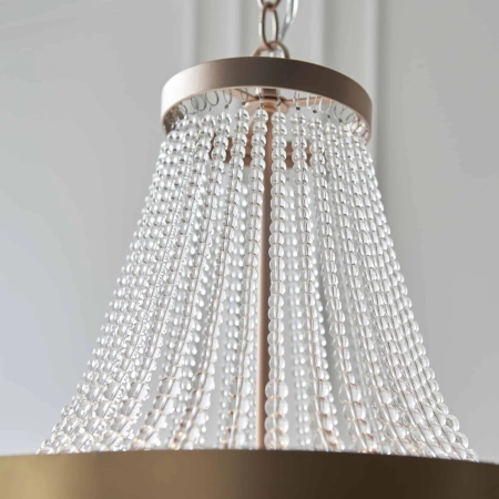 Lampa wisząca złota metalowa z koralikami 5-punktowa 81913 z serii Celine - Endon Lighting