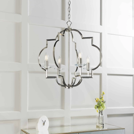 Lampa wisząca metalowa srebrna 4-punktowa 81915 z serii Garland - Endon Lighting