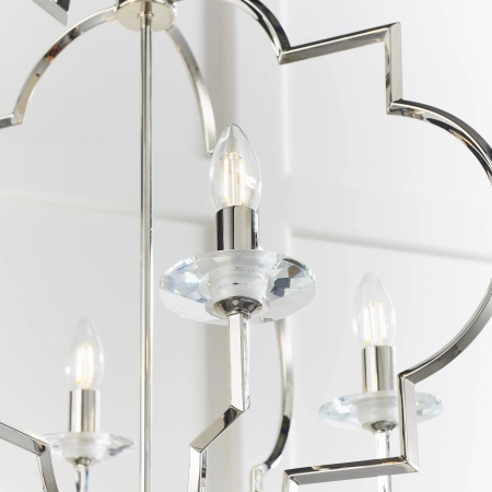 Lampa wisząca metalowa srebrna 4-punktowa 81915 z serii Garland - Endon Lighting