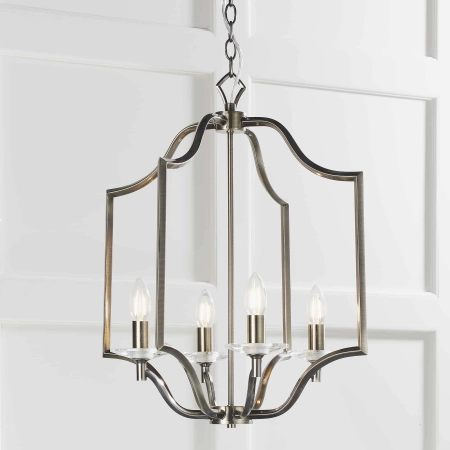 Lampa wisząca metalowa mosiężna 4-punktowa 81916 z serii Lainey - Endon Lighting